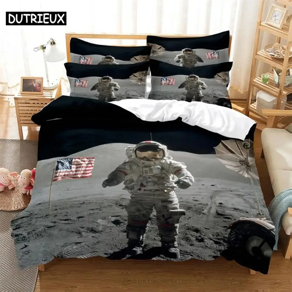 Outer space Fashion Bedding Set 3D Digital Printing Duvet Cover Sets 1 Quilt Cover + 12 Pillowcases USEUAU Size