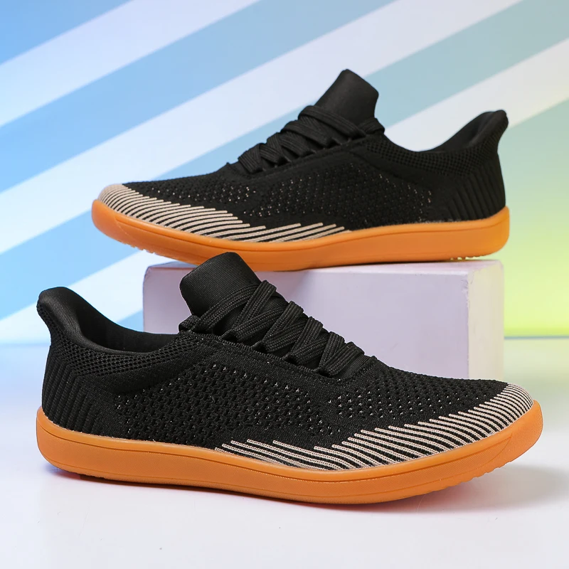 

Men Walking Shoe Wide Toe Shoes Breathable Knitted Mesh Comfortable Barefoot Casual Soft Sole Wide Last Shoes Versatile Sneakers