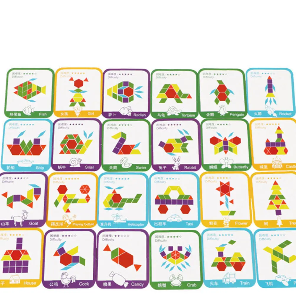 

Geometric Shapes Puzzle Wooden Kids Educational Funny Creative Cognition Color Shape Differentiation Smooth High Quality