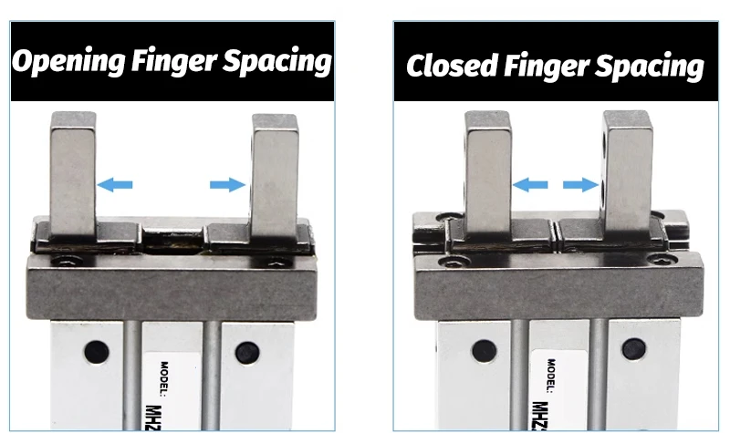 MHZL2 Pneumatic Gripper Double Acting Air Finger Cylinder 10S 16S 20S 25S 16D 20D 25D Parallel Gripper