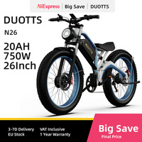 DUOTTS N26 E-Bike 1500W Motor 48V20AH High Performance Battery Electric Bike 26*4.0 Inch Fat Tires Snow Highway Electric Bicycle