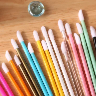 แปรงแต่งหน้าแบบใช้แล้วทิ้ง 1000 ชิ้น สำหรับทาลิปสติก อายแชโดว์ ลิปกลอส อุปกรณ์แต่งหน้า