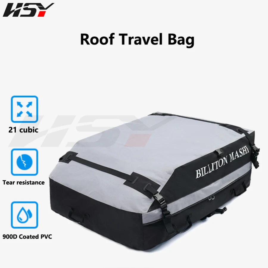 25 Cubic 900D Waterproof Cargo Bag Car Roof Cargo Carrier Universal Luggage Bag Storage Cube Bag 21 Cubic Feet for Cars