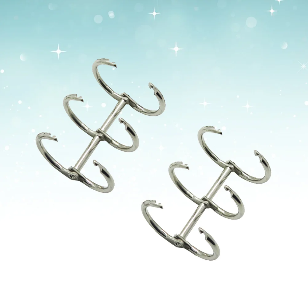 6 pcs 20Mm Nickel-Plated Metal 3-Rings Loose Leaf Binder Rings For Diy Planner Scrapbooking Photo Album Binding Organizer Office