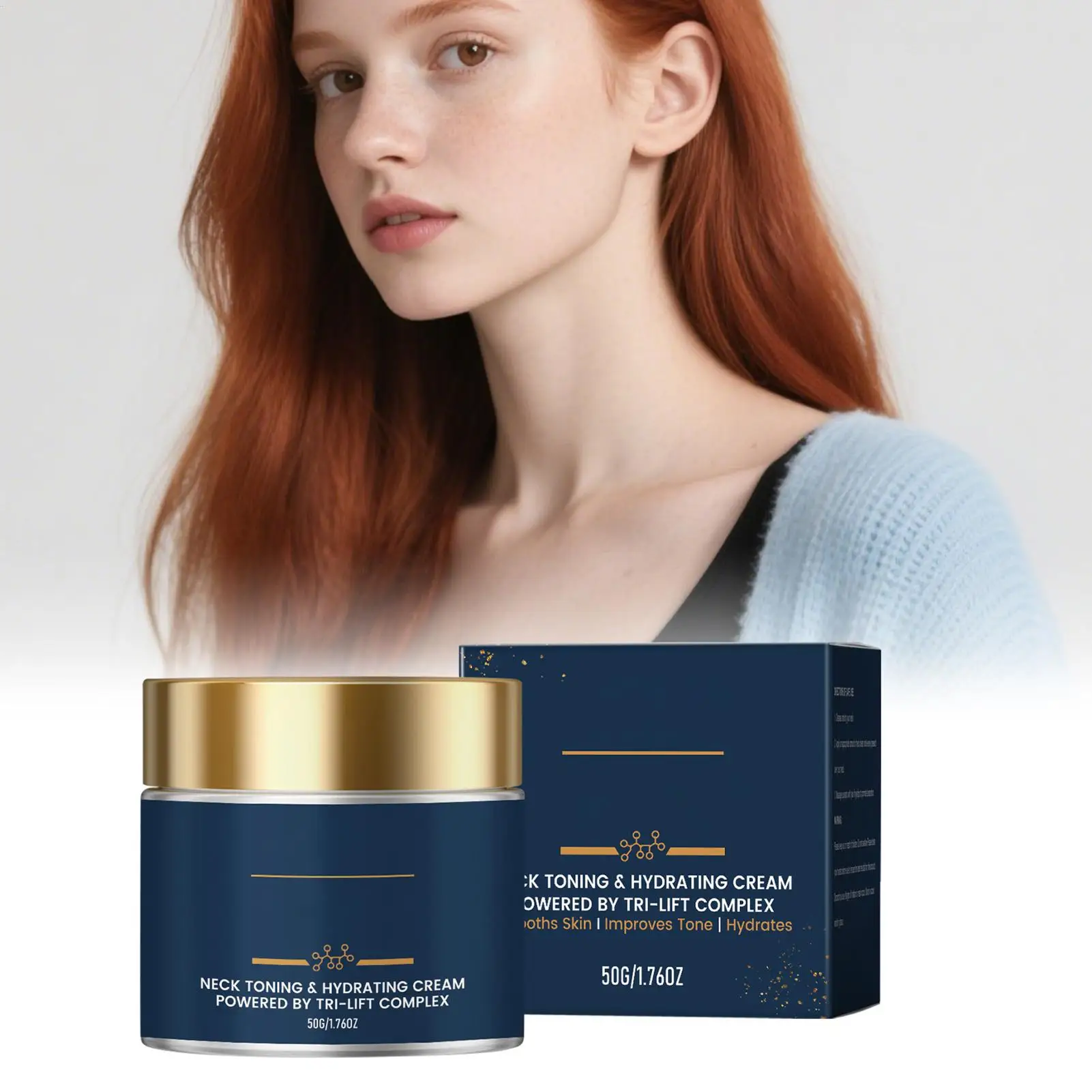 Triple Peptide Complex Firming Face Cream 50g Non-Greasy Smoothing Neck Moisturizer Hydrating Face Cream face skin care