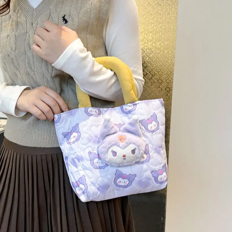 Новая сумка Sanrio Kawaii Hello Kitty Kuromi Tote Bag Girl Heart Sweet Cute Cartoon Anime My Melody Change Women Bag Tide Gift for Kids