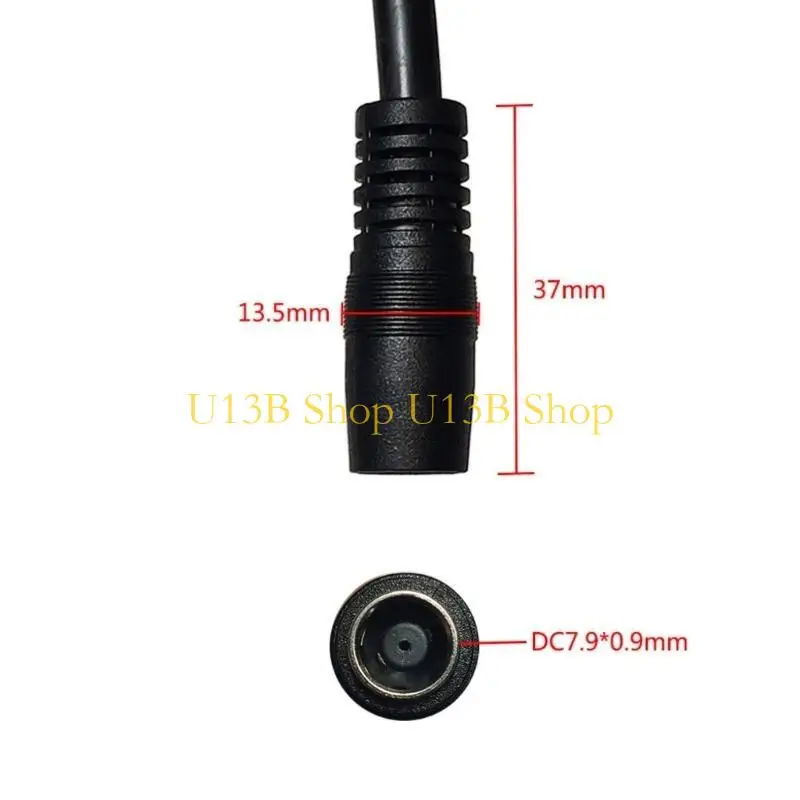 U13B PVC Power Adapter Cable From DC7909 Female To DC8020 Male For LED Outdoor