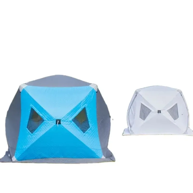 

Customized Large Single Cotton Insulated Winter Hiking Sauna Ice Fish Tent Portable Waterproof Oxford Double Layers Fiberglass