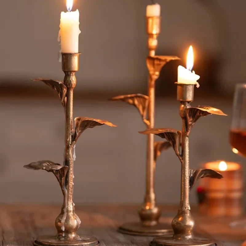 European wrought iron candlestick holder set Home restaurant Romantic candlelight dinner decoration ornament