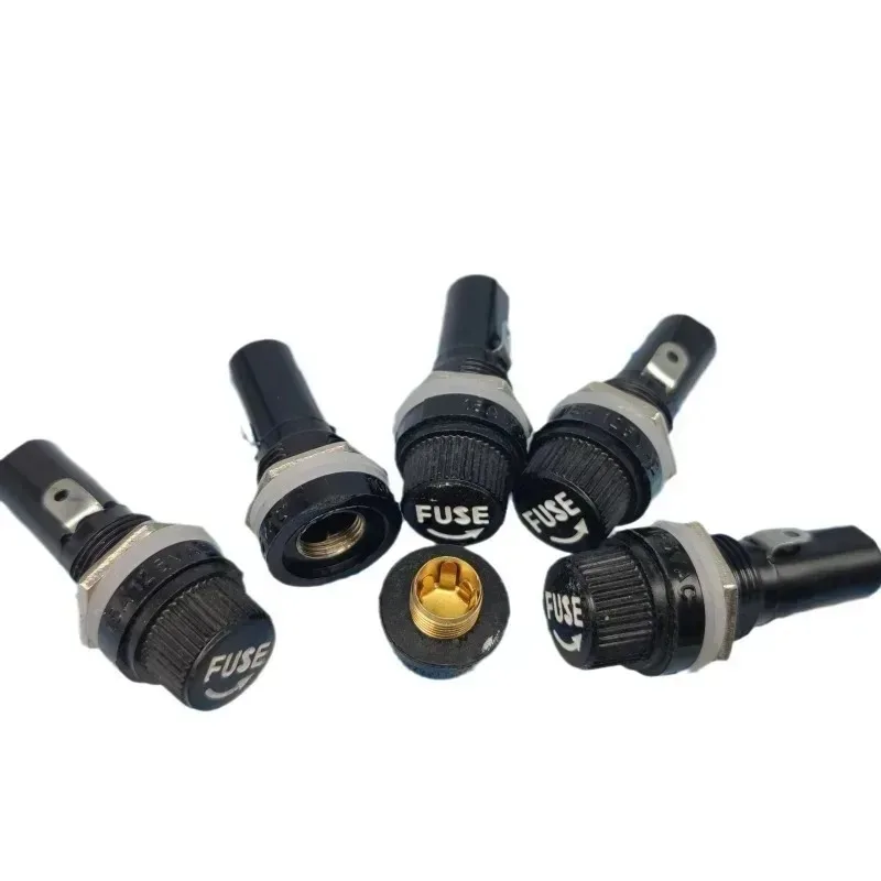 

5Pcs 5*20 10A 250V for insurance Panel Mount Fuse Holder Glass Fuse Holders Thread Screw Cap Insurance Tube Socket