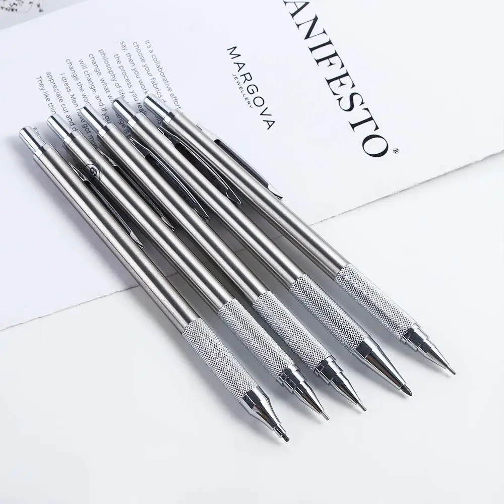 

Stainless Steel Sketch for Students 0.5/0.7/0.9/1.3/2.0mm Propelling Pencil Mechanical Pencil Movable Pencil Automatic Pencil
