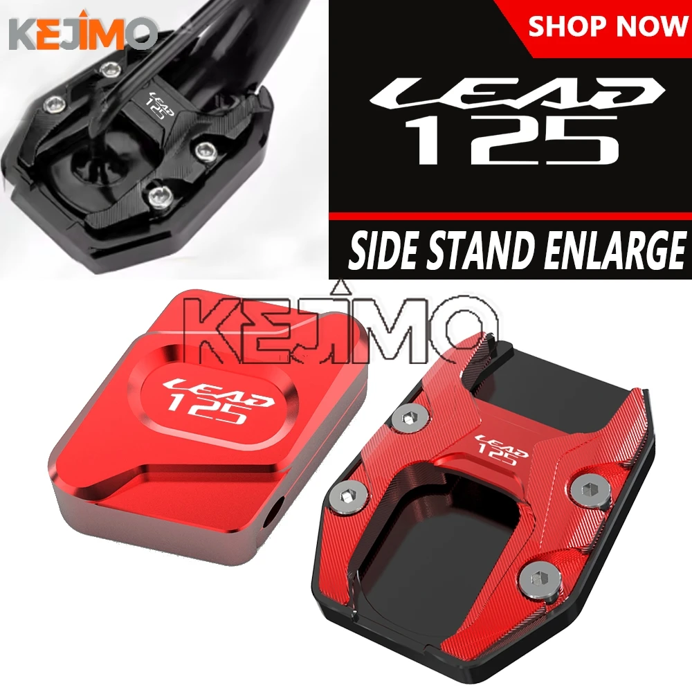 

Motorcycle Side Stand Support Single Kick Stand Foot Extender Shoe Enlarger Pad FOR HONDA LEAD125 Lead 2022 2023 2024 2025 2026