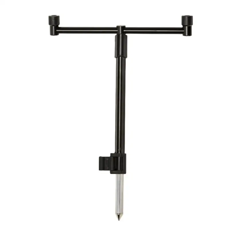 

Удочка для удочки, галерея, держатель для удочки, регулируемый держатель для удочки из цинкового сплава для земли, дизайн перекладины с 2 головками