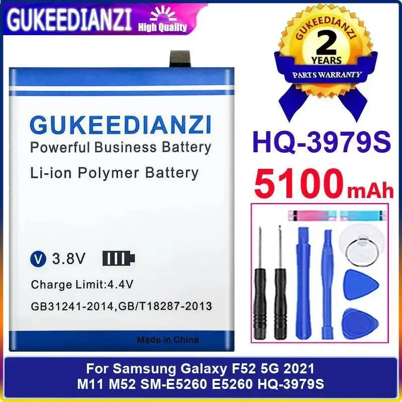 

5100 мАч для Samsung Galaxy F52 5G 2021 M11 M52 SM-E5260 E5260 HQ-3979S аккумулятор мобильного телефона высокая производительность