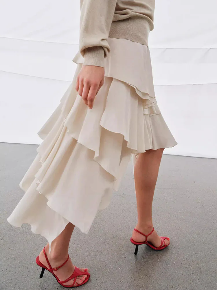 

Sweet Sle Layered Decorative Skirt New Arrival Spring Collection Women's Faionable Clothing Young Adults 8-25 Years Old