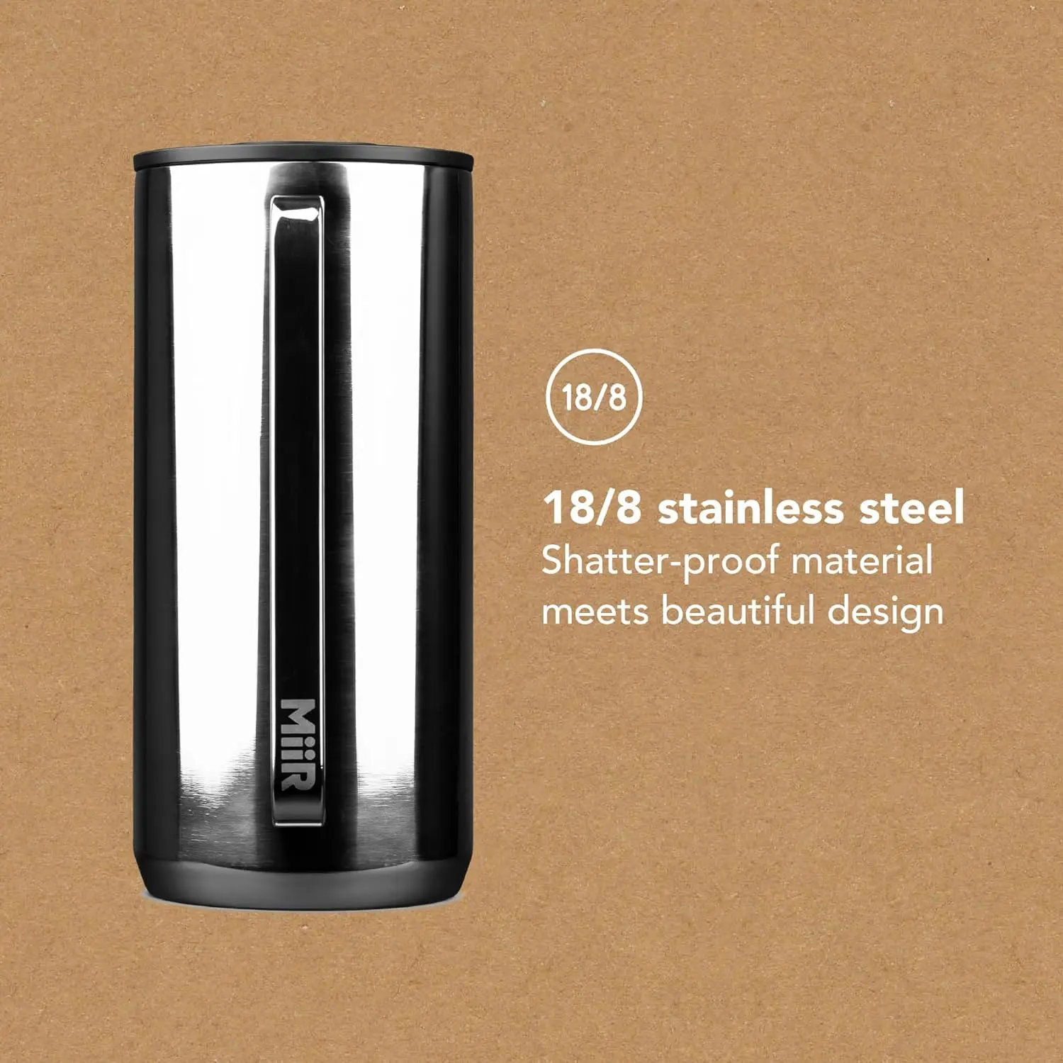 الصحافة الفرنسية القياسية الجديدة - ماكينة صنع القهوة الفرنسية المعزولة المصنوعة من الفولاذ المقاوم للصدأ بوزن 33 أونصة