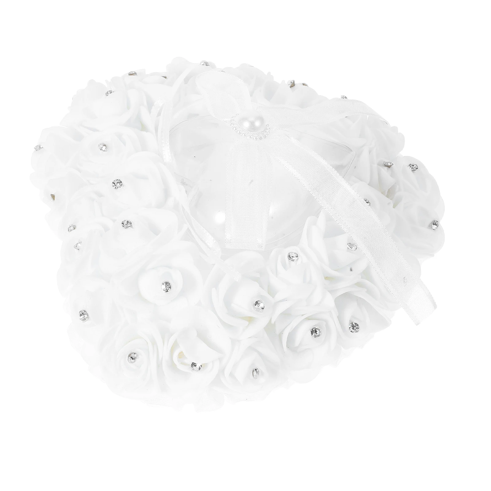 

Wedding Jewelry Display Box Heart Ring Organizer Engagement Case Holder