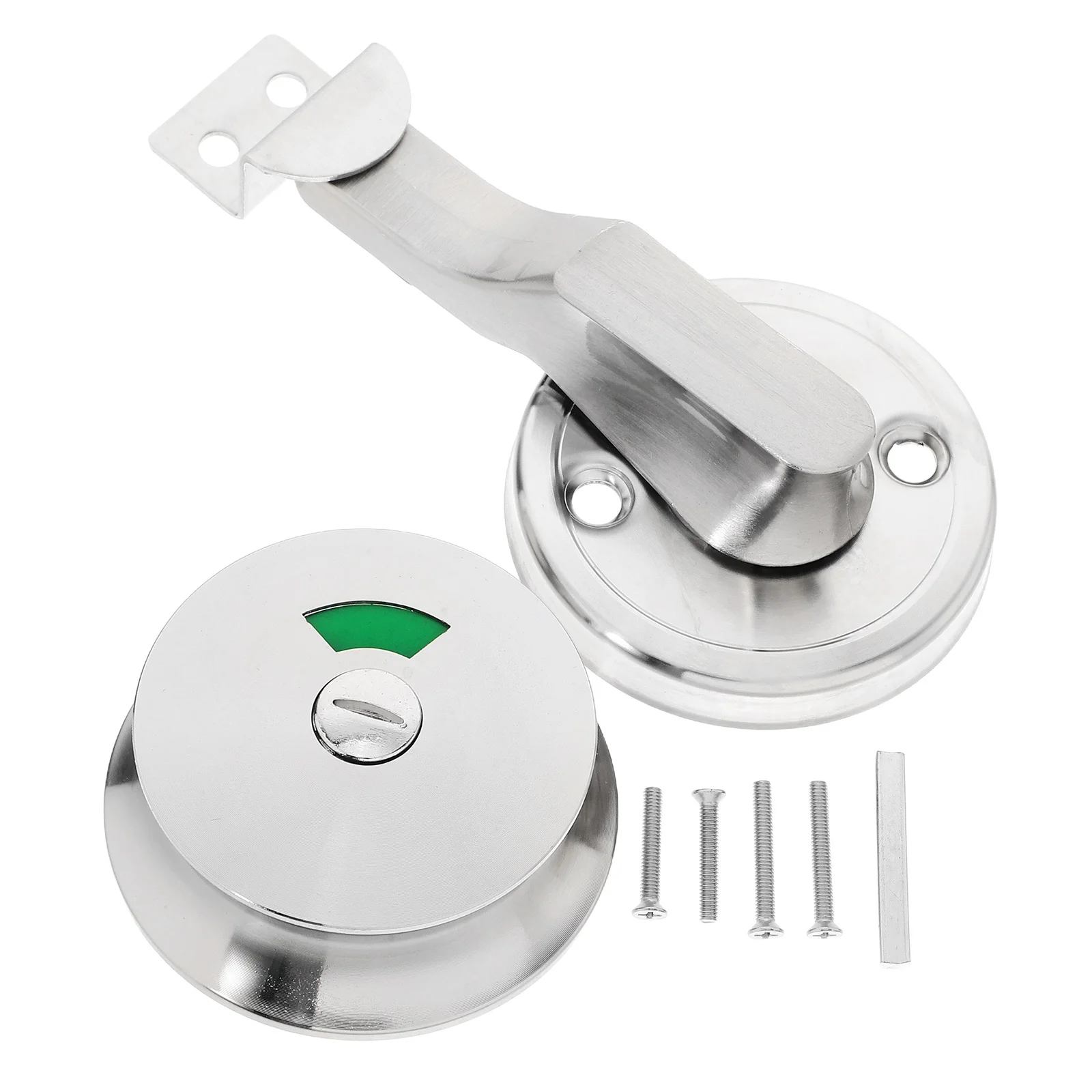 

Stainless Steel Bathroom Indicator Lock Privacy Handle Vacant Engaged Toilet Partition Lock Security Door Latch for Public