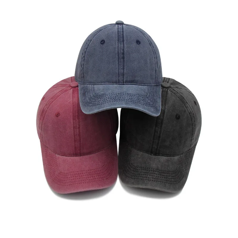 Vintage Workwear Washed Cotton Baseball Cap, Adjustable Unisex Breathable Dad Hat for Outdoor Sun Protection Casual Streetwear