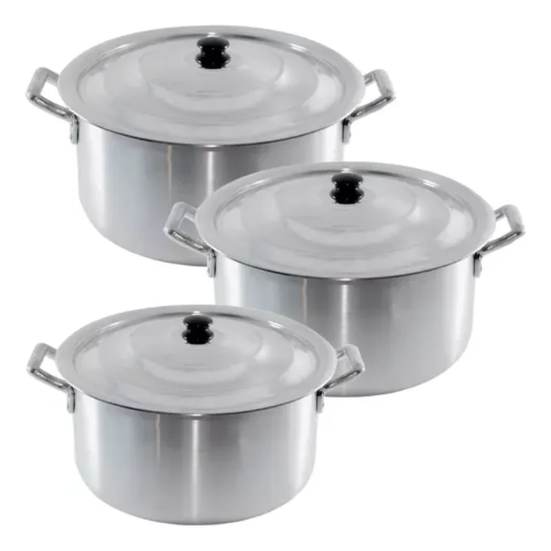 

3 Casseroles Aluminum Line Hotel Restaurant N 30 35 40 Cooking Pans and Fryers