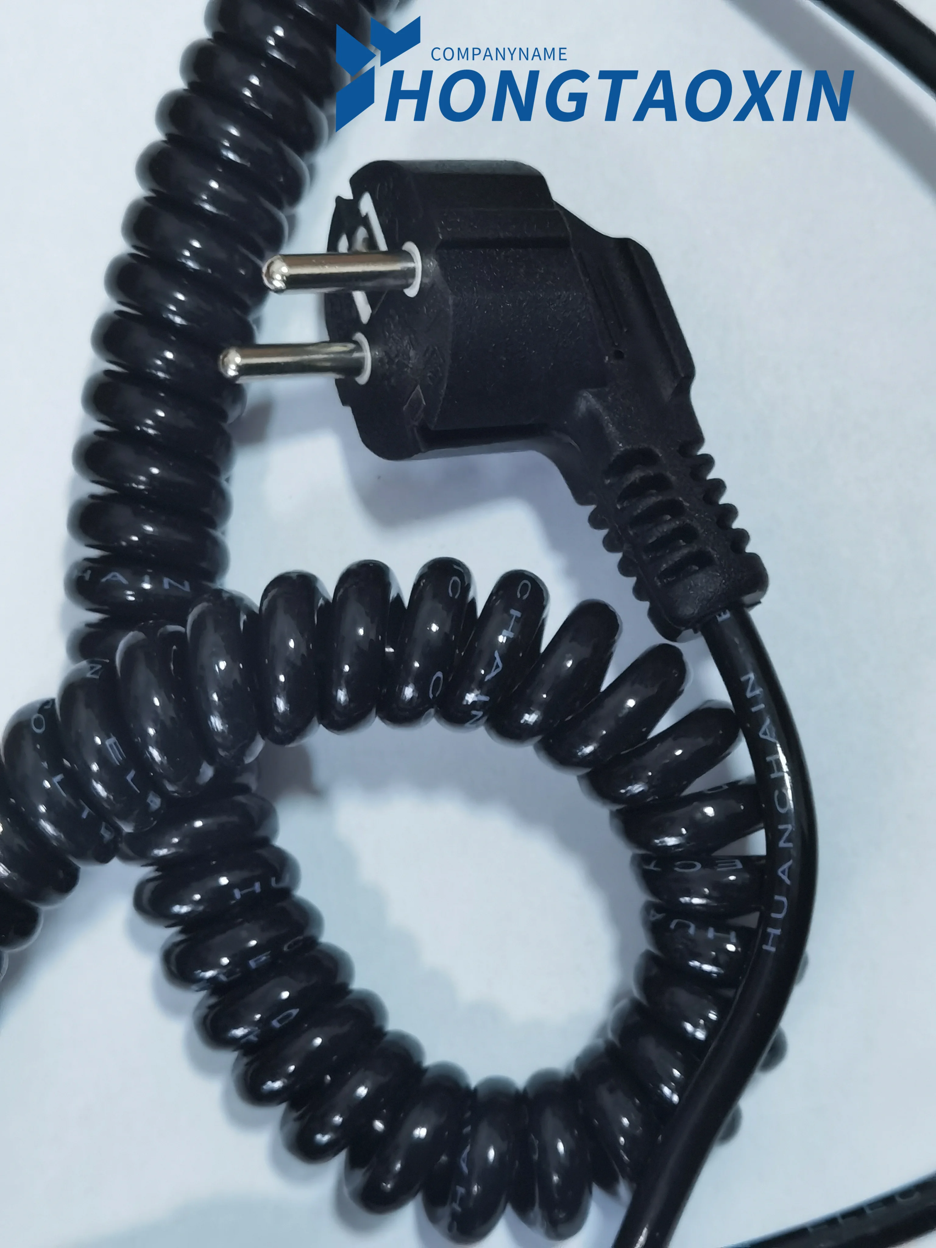 

European Coiled Power Cord EU 2 Round prong to IEC320 C13 Power Extension Cable Hotel Wall Hanging Hair Dryer Tube Spring Cable