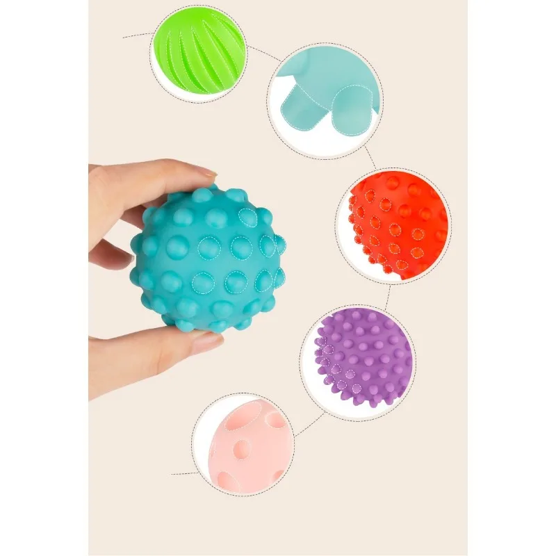 아기 물놀이 목욕 장난감 세트 질감 있는 감각 발달 공 마사지 교육용 장난감 유아 목욕 놀이용 실용 용품