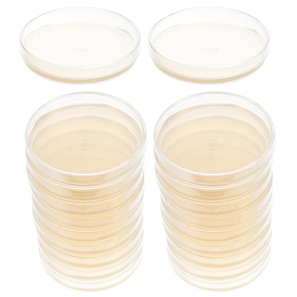 20 Pcs Nutrient Agar Plate Useful Tool Plates Prepoured Petri Dish with Cover Science Class Simple Carry Portable