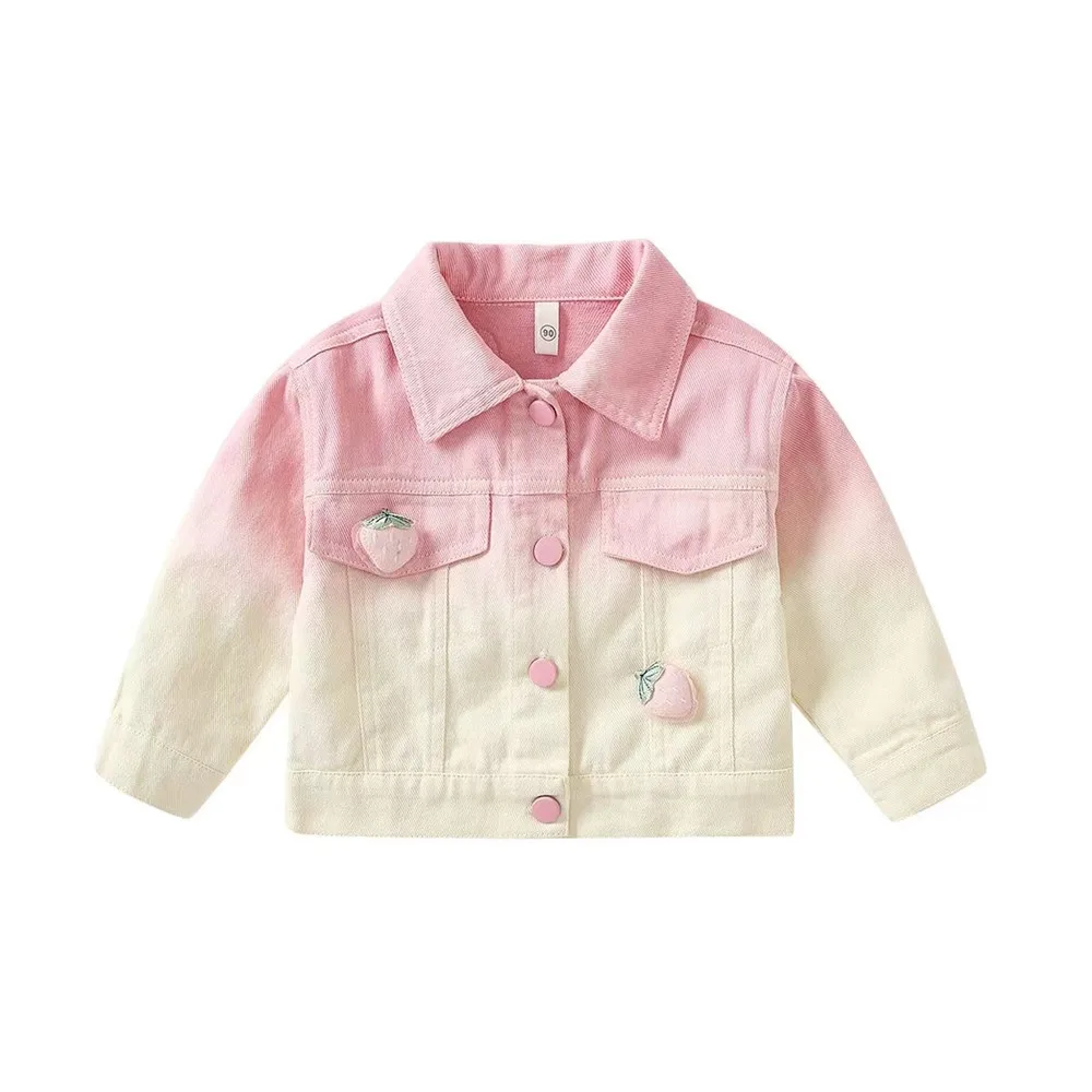 

Girls' Denim Jacket for Spring and Autumn 2025 New Stylish Cartoon Children's Clothing Baby Jacket Top Kids