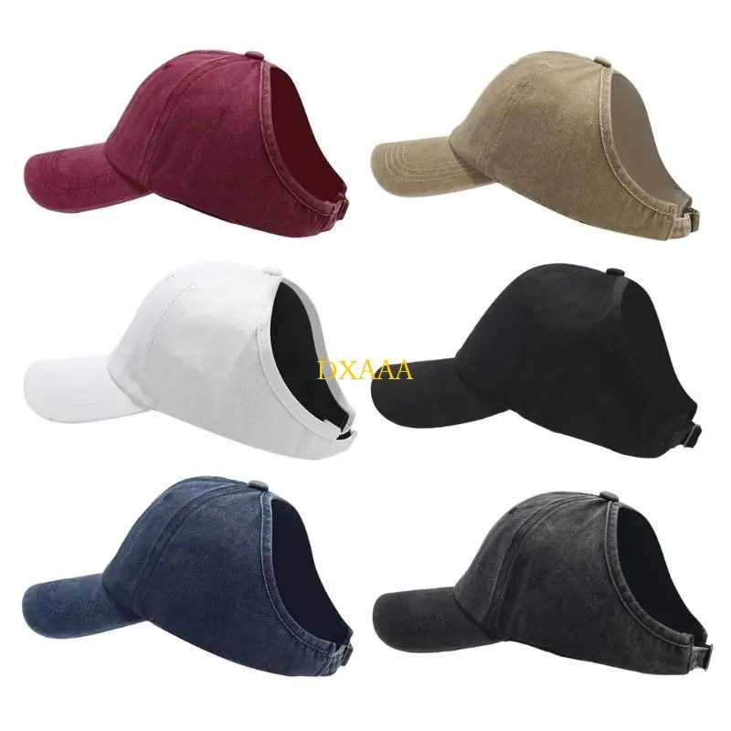 

DXAA Lightweight Ponytail Friendly Sun Cap With Adjustable Strap Soft Cotton Baseball For Running Tennis Golf And Casual