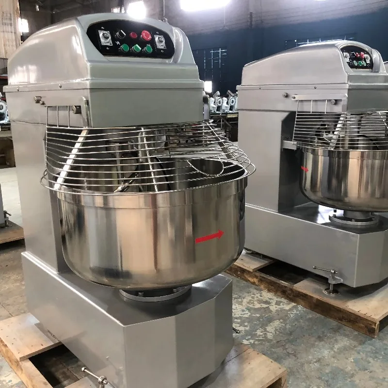 Amasadora de masa pesada de lujo de 130L, 80L, 100L, 25KG, 10 Qt, mezcladora de masa en espiral para hacer pan