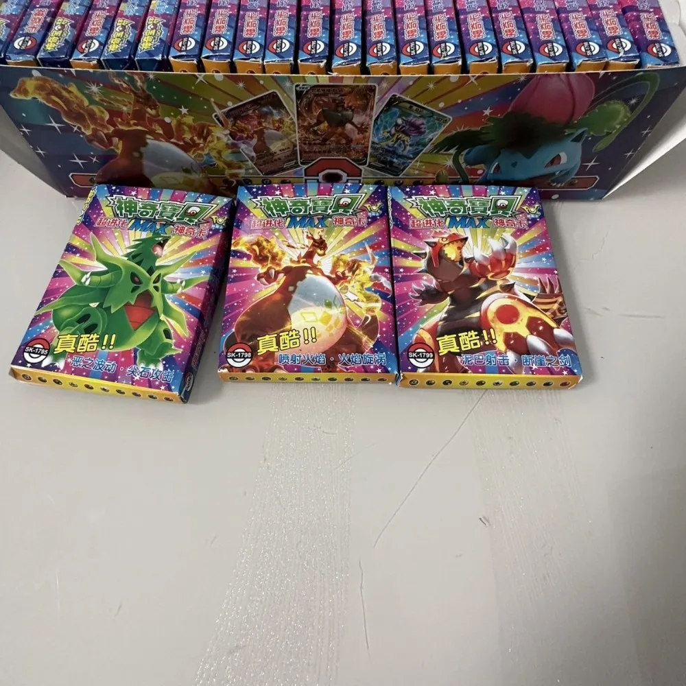 192 قطعة بطاقات بوكيمون النسخة الصينية 28th الذكرى سمة نادرة قزم الخامس أنيمي الكرتون الطرفية جمع بطاقة هدية عيد