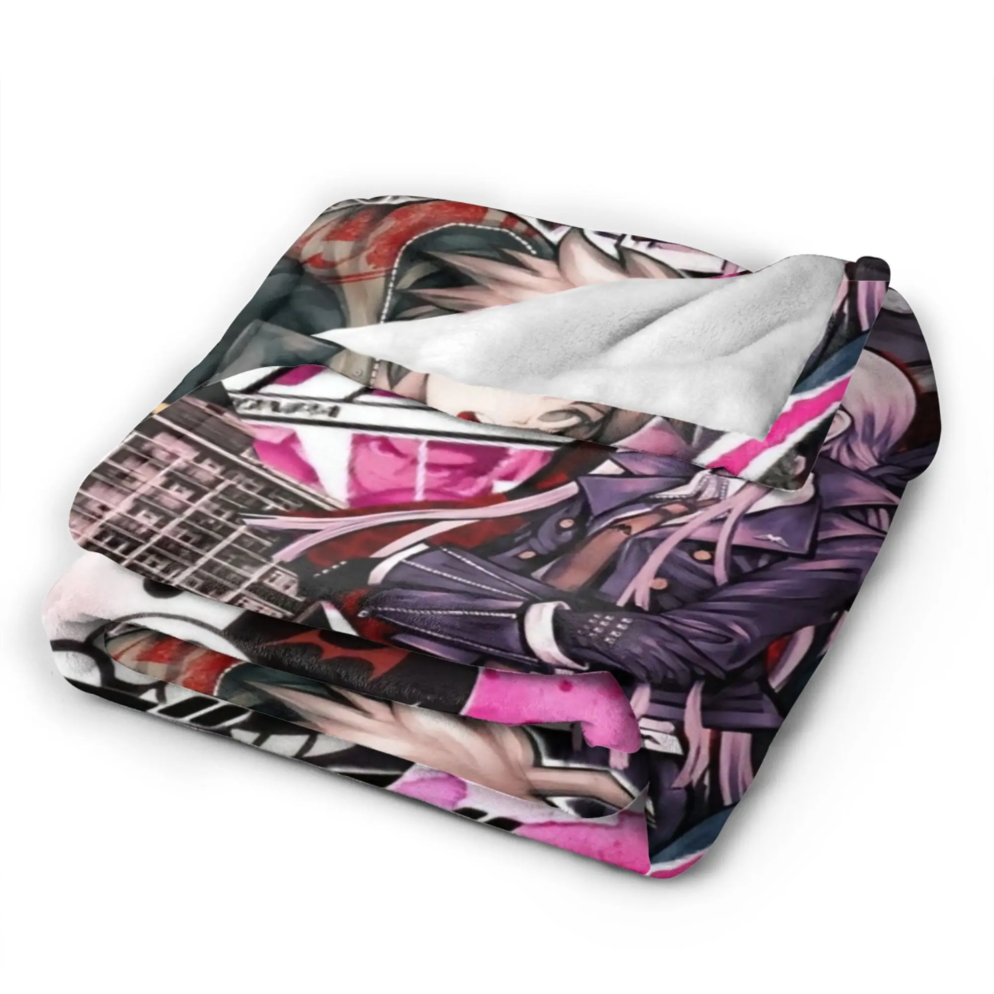 Danganronpa Blanket Nagito Komaeda The Ultimate Super Soft Plush Throw Blanket For Girls Boys Outdoor Flannel Bedspread Bed
