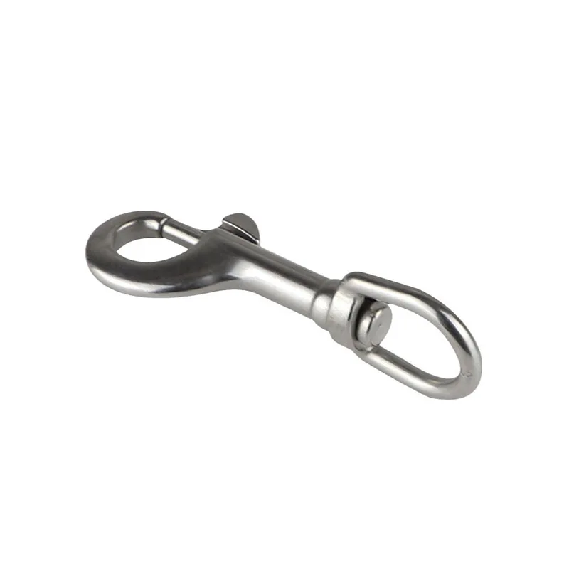 316 Stainless Steel Swivel Eye Bolt Snap Hook,Single Ended Trigger Snap Clips for Diving/Pet Leash/Key Chain/Flag/Clothes Line