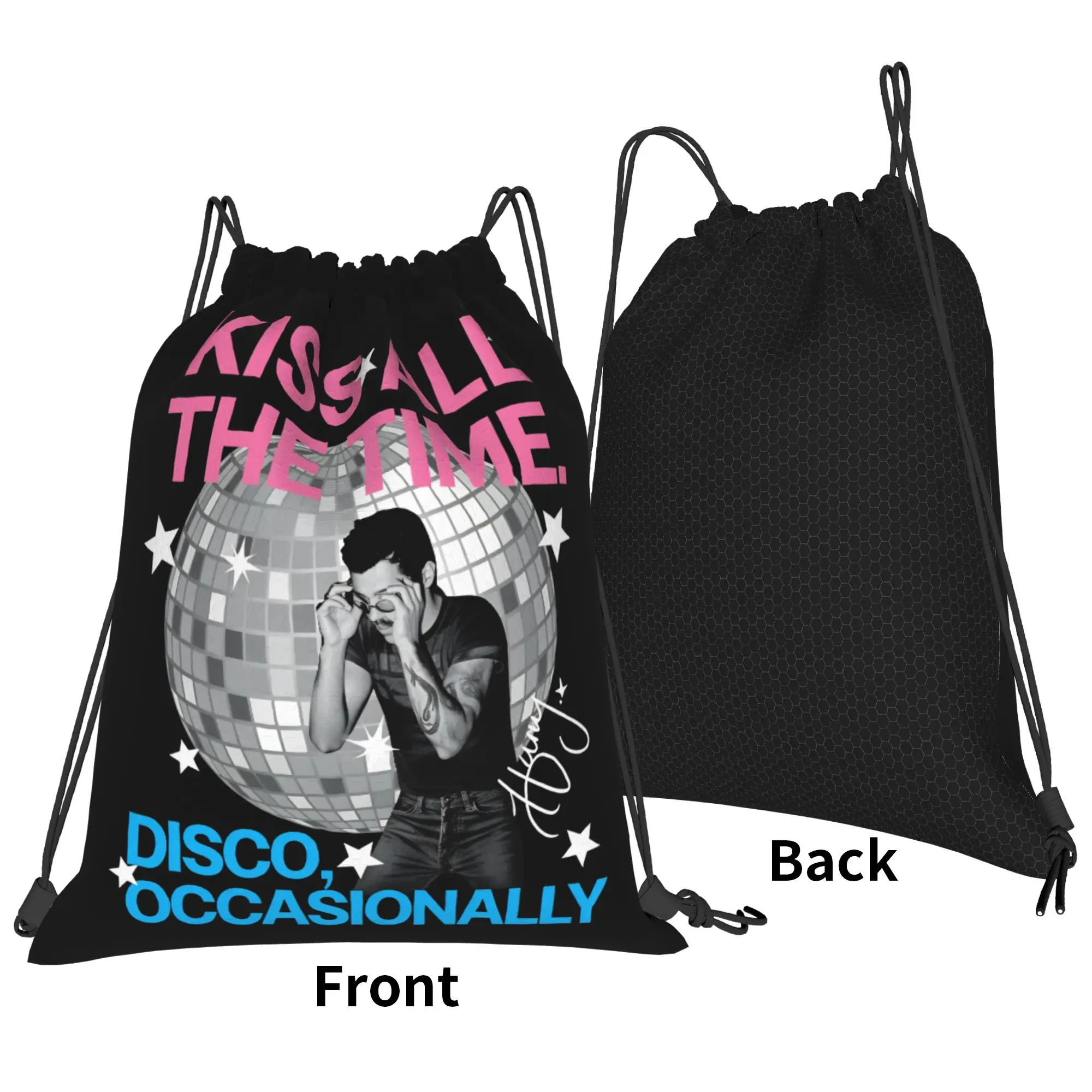 Drawstring Bag Kiss All the Time Backpack 2026 New Album Folding Folding Outdoor Beach Sackpack String Bags For Couple