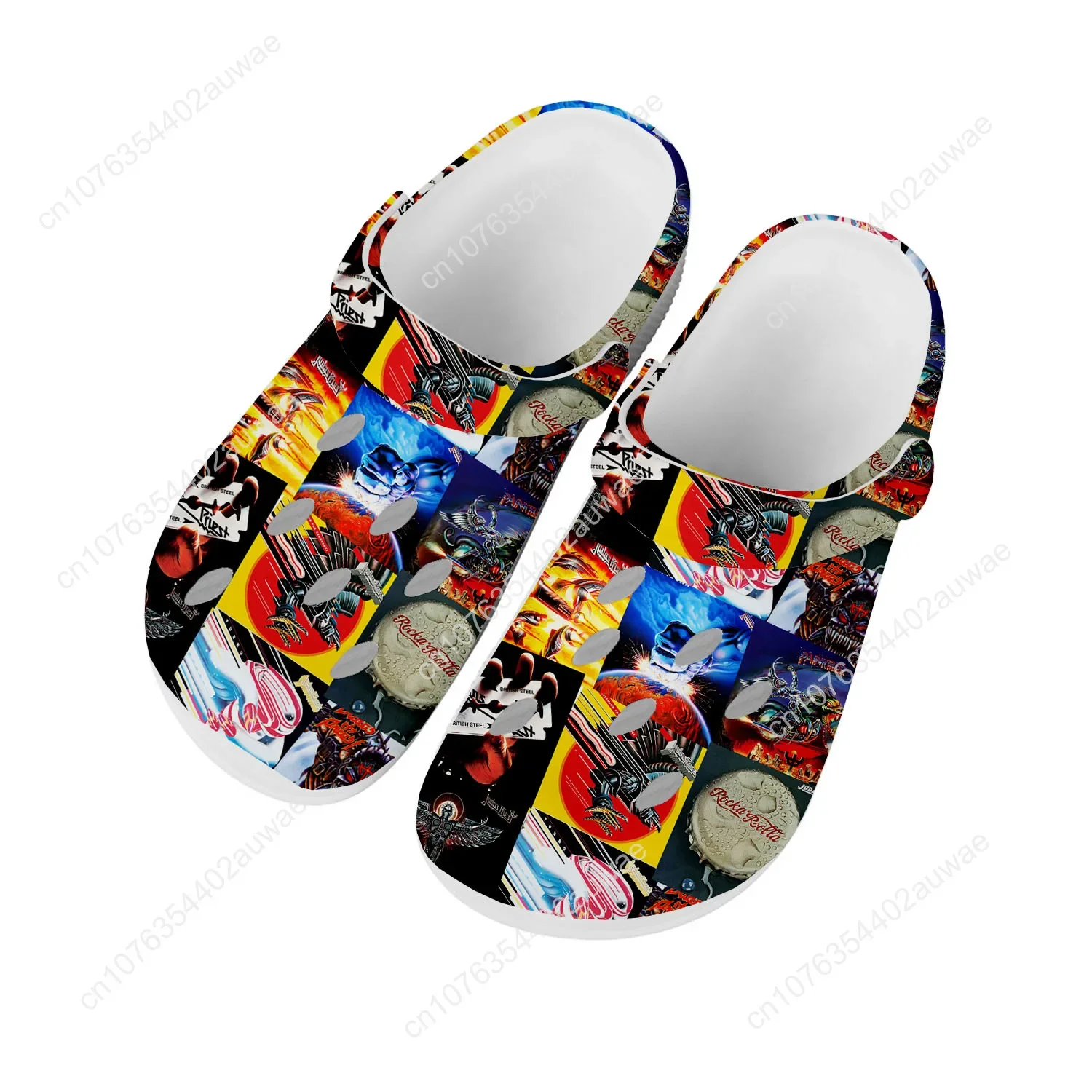 

Judas Priest Metal Rock Band Home Clog Mens Women Youth Boy Girl Sandals Shoes Garden Custom Made Shoe Beach Hole Slippers White