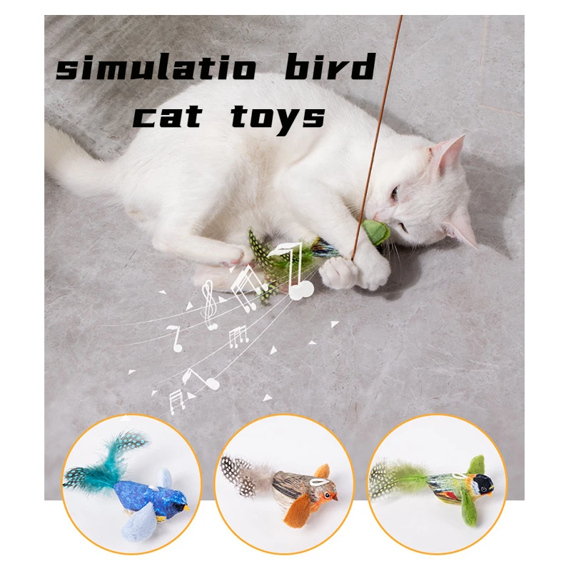 Cat Toys For Indoor Cats Interactive Cat Toy Realistic Bird Sound Cat Toy Plush Cat Toy Catnip Cat Toy For Cats Kitten Toy