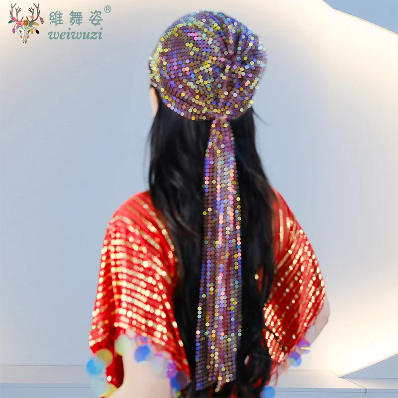 Handmade Belly Dancing Performance Headwear Exquisite Senior AB Stones Hat for Women's Robe Baladi Dance Competition Headgear