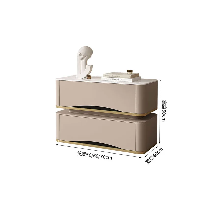 Luxury Modern Bedside Table Trendy Italian Premium Simple Bedside Tables Space Saving Mesitas De Noche Bedroom Furniture