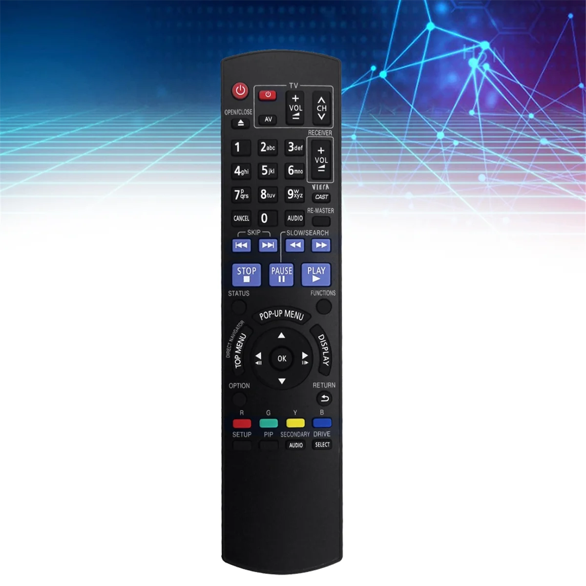 A57G-N2QAYB000380 Replace Remote for Panasonic BLU RAY Disc Player DMP-BD60 DMP-BD80 DMPBD60 DMPBD80 DMP-BD80GN DMP-BD60GZ