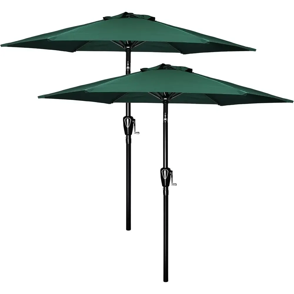 7.5ft Outdoor Patio Umbrella with 6 Ribs, Green