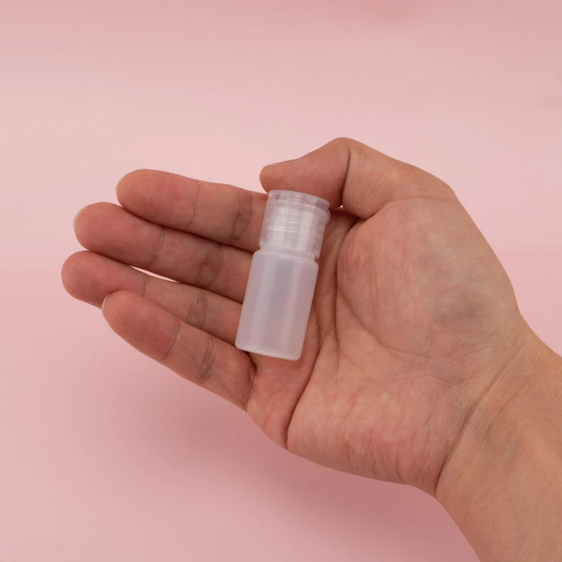 50/100pcs 10ml Extruded Plastic Bottles PE Semi Transparent Butterfly Cap Cosmetics Independent Dropper Bottle