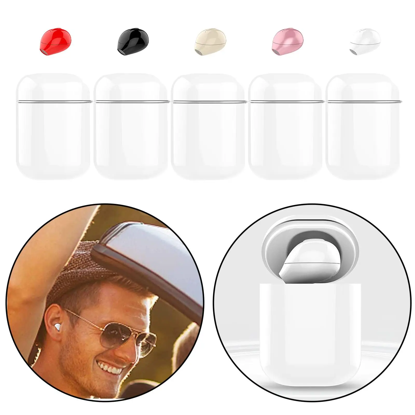 X20 Mini Earbud Earphone Hidden Headphone Earpiece Button Control Hands-