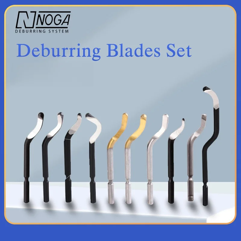 NOGA Deburring Blades Set ,Burr Handle,360 Degree Rotary Head Deburring Tool,Trimming Tools