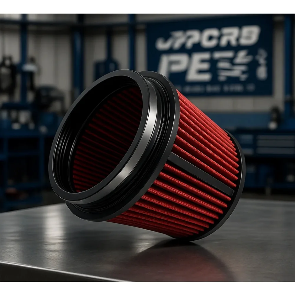 

Universal Clamp-On Round Tapered Air Filter 6in ID 6.2in H 7.7in Base Washable High Performance