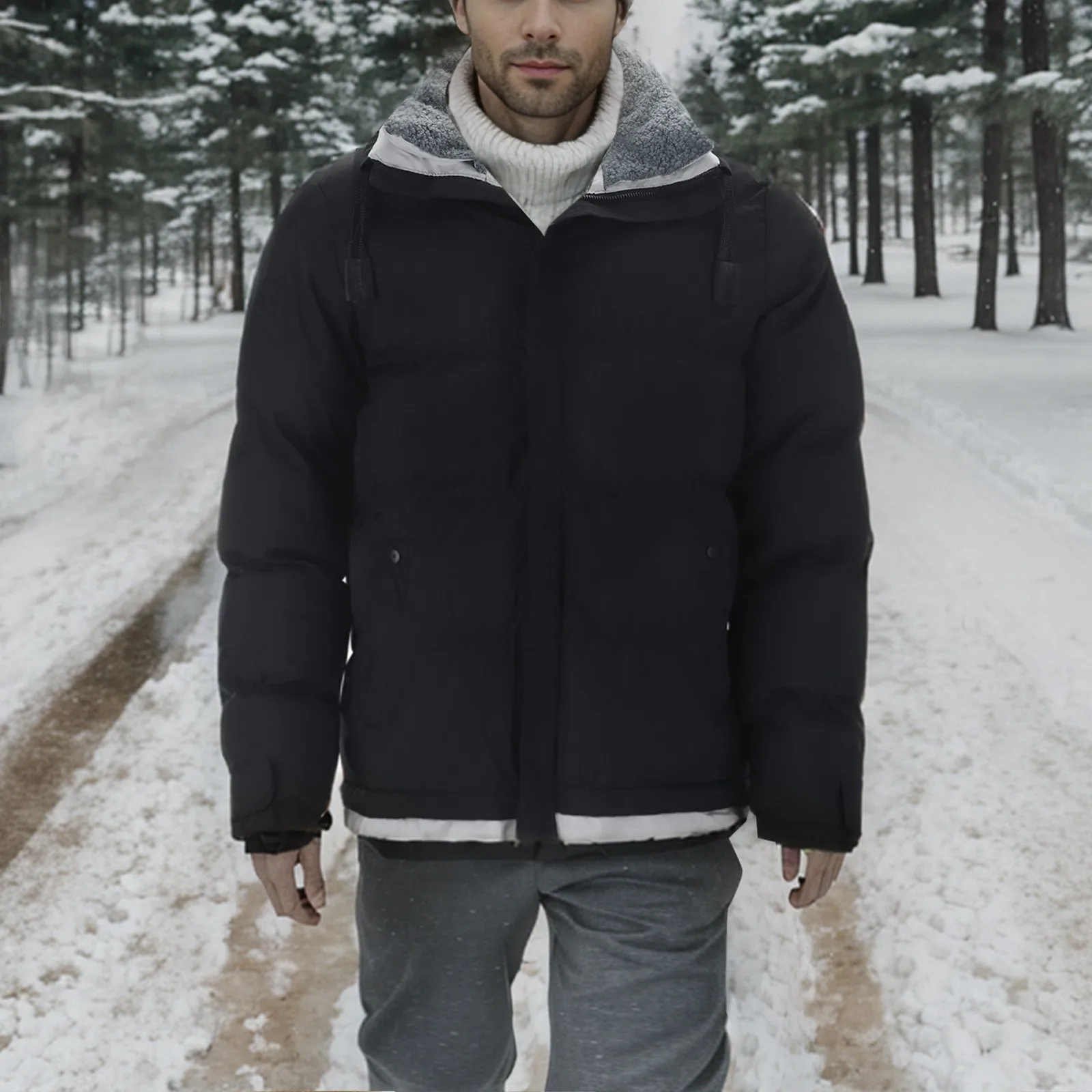 Winter Parkas Men Plus Size Thick Padded Jacket Coat Fashion Casual Parkas Male Big Size Waterproof Thick Parkas Clothes