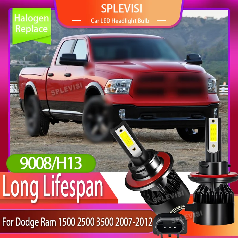 2 uds lúmenes constantes H13 bombillas LED para faros delanteros de coche tecnología instantánea para Dodge Ram 1500 2500 3500 2007 2008 2009 2010 2011 2012