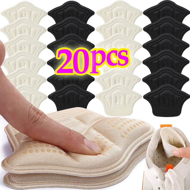 Soft Apricot Sponge Insoles Patch Heel Pads Sports Shoe Adjust Size Feet Pad Pain Relief Cushion Inserts Heel Protector Sticker