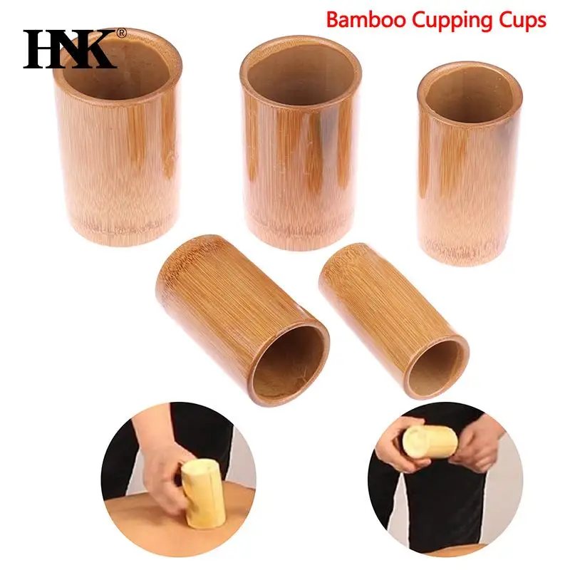 1PCS Natural Bamboo Wood Anti Cellulite Massage Vacuum Acupuncture Cupping Suction Cup