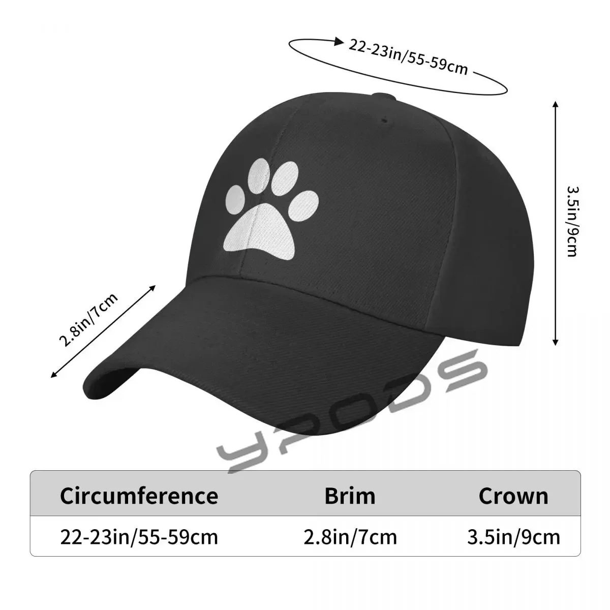 DOG CAT Paws 2022 New Baseball Cap for Women and Men Fashion Visors Cap Boys Girls Casual Snapback Hat