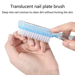 Cleaning Nail Brushes Transparent Long Handle Soft Remove Dust Nail Brushes Multifunctional Five Color Manicure Pedicure Tools